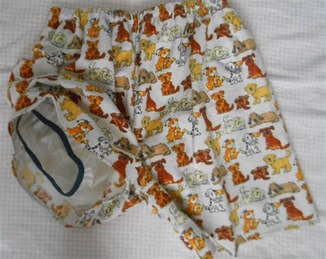 Adult Baby Short With Diaper Cover Waterproof Pul Plastic Abdl Etsy