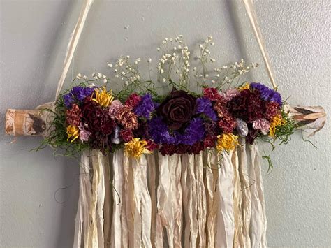 Dried Flower Hanging Wall Decor Etsy