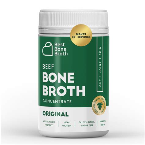 Bone Broth Concentrate Plain Beef Flavour 350g 35 Servings Best