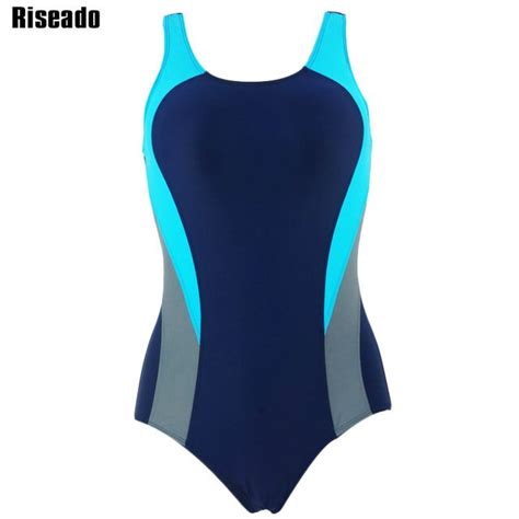 Riseado New 2019 Sport One Piece Swimsuit Competitive Swimwear Women