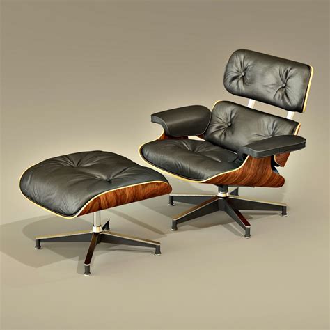 Eames Lounge Chair En Ottoman 3d Model 12 Fbx Obj Unknown Png