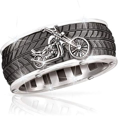 Motorcycle Ring For Men Tire Tread Motorcycle Ring Motorcycle Biker