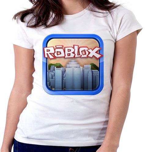 Blusa Feminina Baby Look Camiseta Roblox Predios Game Jogo No Elo7