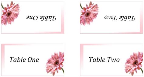 25 Free Printable Place Card Templates Word Best Collections