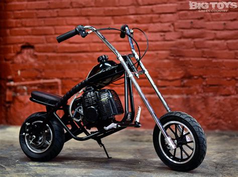 Fast Kids Mini Bike Chopper Motorcycle 49cc Gas Black Big Toys