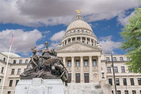 Exterior Of The Mississippi State Capitol Building Stock Image Image