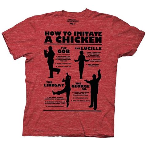 Arrested Development How To Imitate A Chicken Adult Heather Red T Shirt