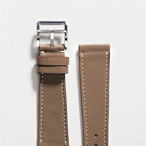 Taupe Grey Leather Watch Strap Bulang And Sons