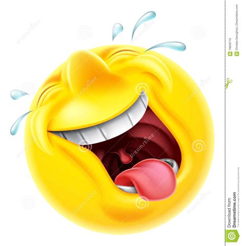 Laughing Emoji Emoticon stock vector. Illustration of manic - 70646719