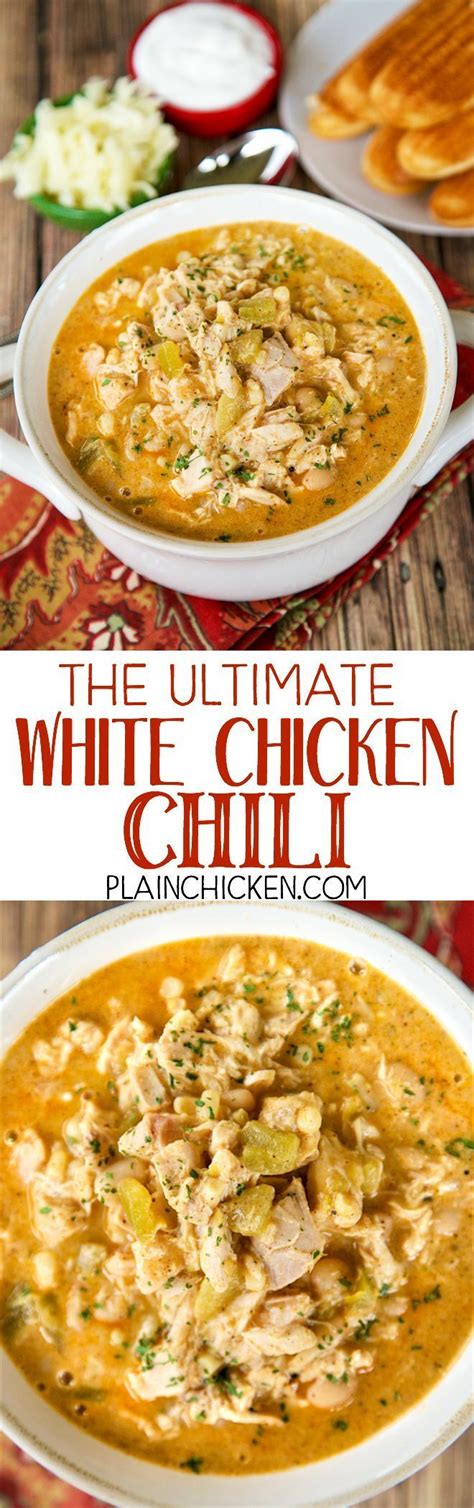 And considering the whole things comes together in less than an hour, it's a total weeknight dinner winner. The Ultimate White Chicken Chili - the BEST of the BEST ...
