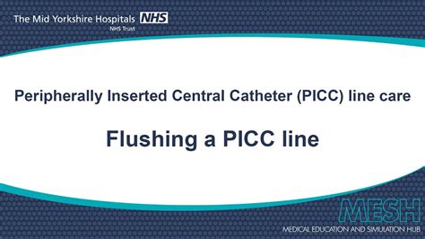 Flushing A Picc Line Youtube