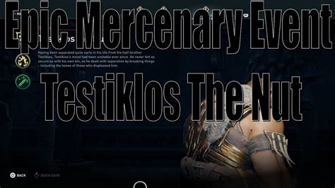 Assassin S Creed Odyssey Testiklos The Nut Epic Mercenary Weekly My