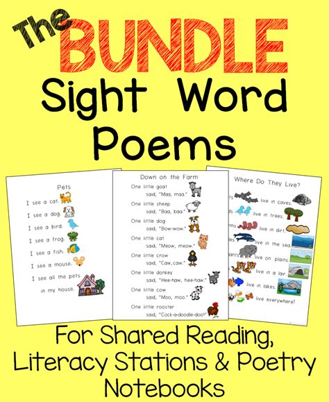 This Set Of 40 Poems Are Perfect For Shared Reading Poetry Notebooks