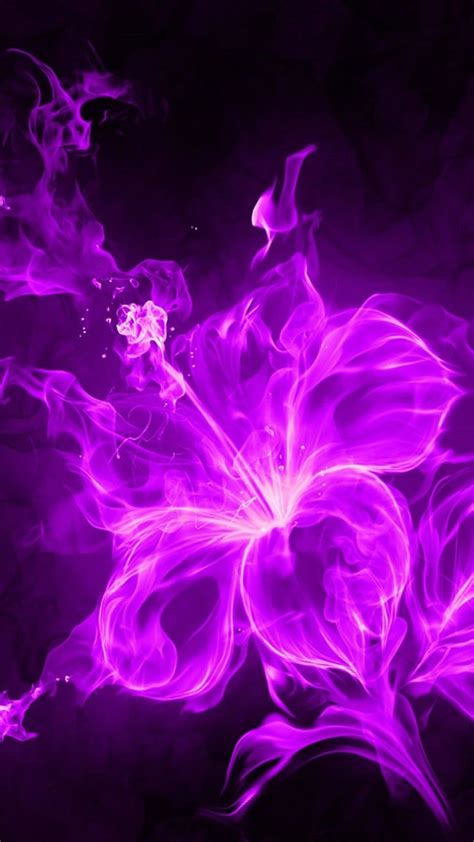 3d Purple Flower Iphone Wallpaper Purple Flowers Wallpaper Purple