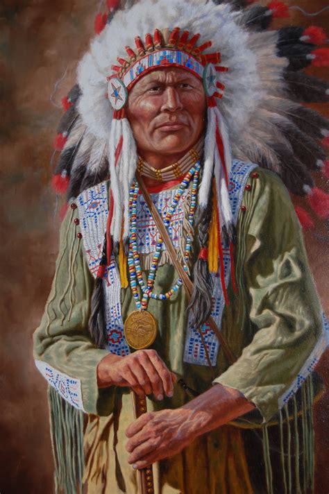 Handsome Native American Chief Native American Chief Native American