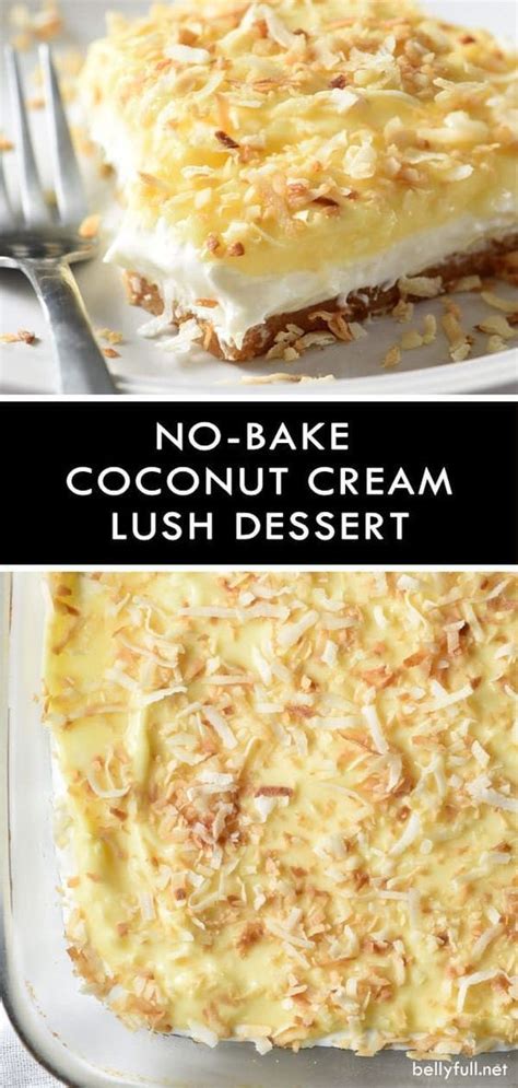 No Bake Coconut Cream Lush Dessert Recipe Desserts