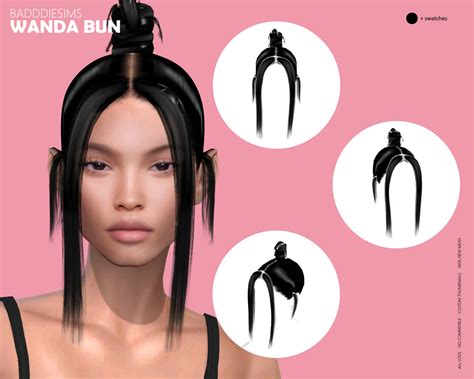 Wanda Bun Badddiesims On Patreon In 2021 Sims 4 Black Hair Sims 4