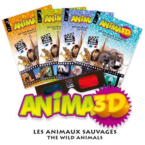 Collection Livrets Animaux Sauvages 3d Avec Lunettes Spéciales