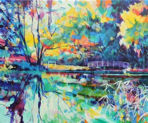 Cannop Ponds Forest Of Dean Acrylic On Canvas Semi