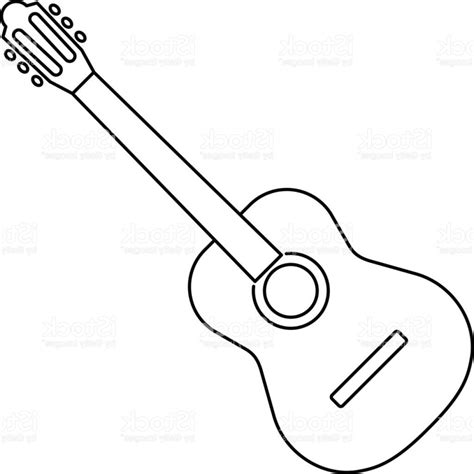 Guitar Outline Vector At Collection Of Guitar Outline