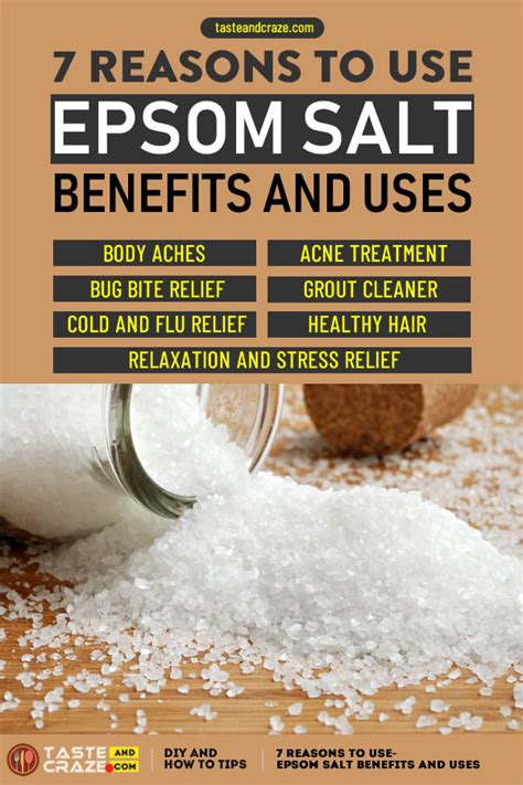 7 Reasons To Use Epsom Salt Benefits And Uses • Tasteandcraze