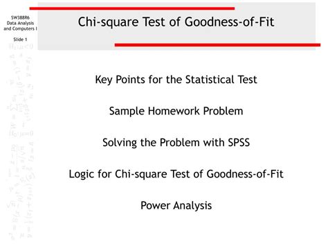After studying this chapter you should • be able to calculate expected frequencies for a variety of. PPT - Chi-square Test of Goodness-of-Fit PowerPoint ...