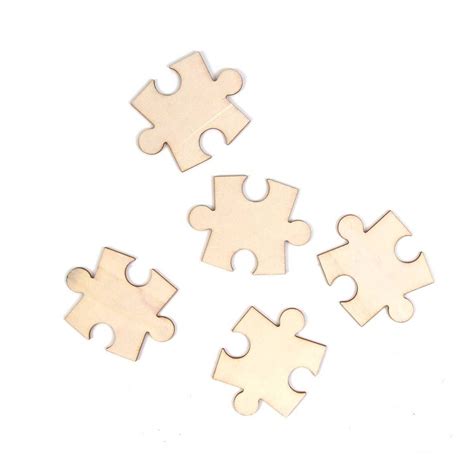 Wooden Jigsaw Pieces 5 Pack Hobbycraft
