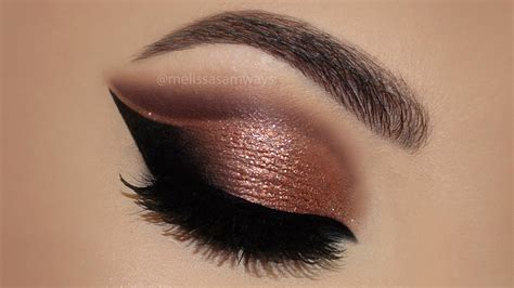 ⭐ Copper Cut Crease Glitter Makeup Tutorial Melissa Samways ⭐ Youtube