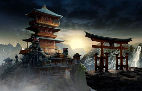 Chinese Temple Wallpapers 4k Hd Chinese Temple Backgrounds On Wallpaperbat