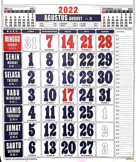 Kalender Tahun 1994 Bulan Agustus Lengkap Dengan Weto - vrogue.co