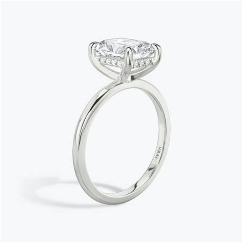 The Classic Hidden Halo Radiant Engagement Ring In Platinum Vrai