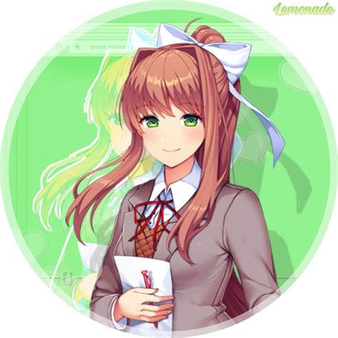 Monika Icon 💚🤍 Anime Character Names Literature Club Anime Devil