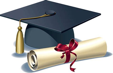 1300 Graduation Cap And Scroll Stock Illustrations Royalty Free