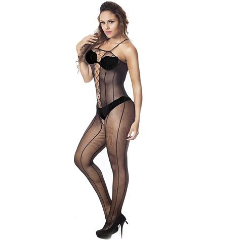 Buy Fishnet Bodysuit Bodystocking Lingerie For Women Crotchless Sexy