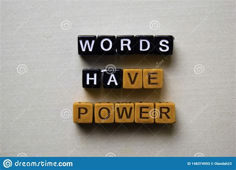 Words Have Power On Wooden Blocks Business And Inspiration Concept