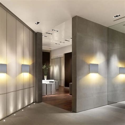 Square Led Wall Lamp Dimmable Bedside Sconces 110v 220v Living Room
