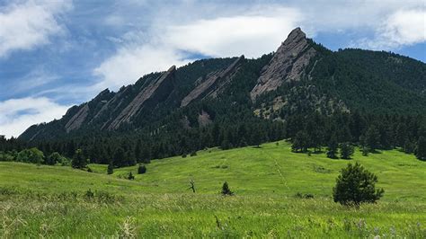 Flatirons Viewpoint At Chautauqua Park In Boulder Colorado