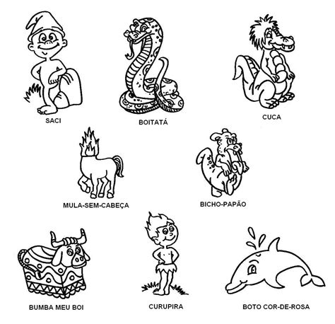 Personagem Do Folclore Para Colorir