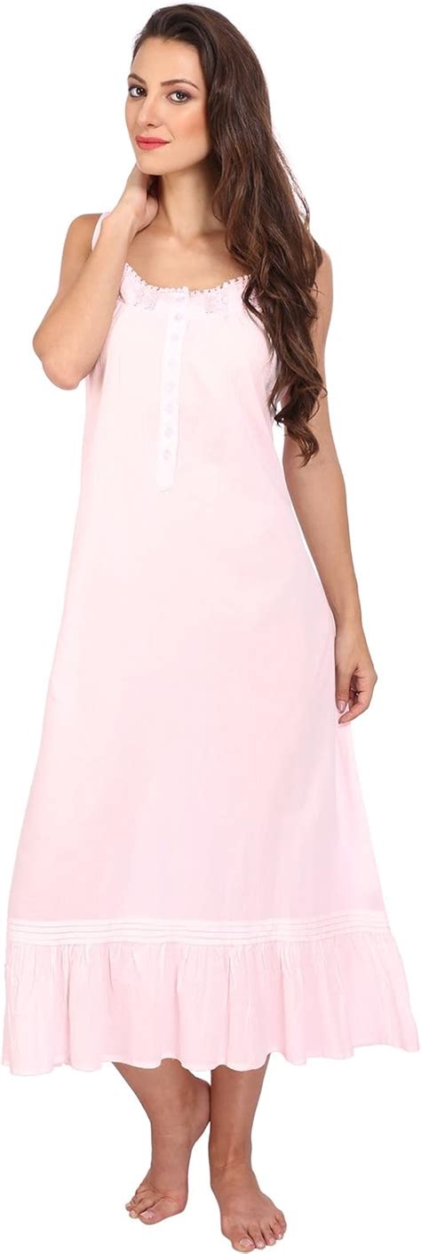 Miss Lavish Victorian Style Nightgown Long Sleeveless Sleepwear Women Cotton Plus Size 12 20