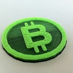 Bitcoins are issued and managed without any central authority whatsoever: STL files for 3D printer Bitcoin ・ Cults