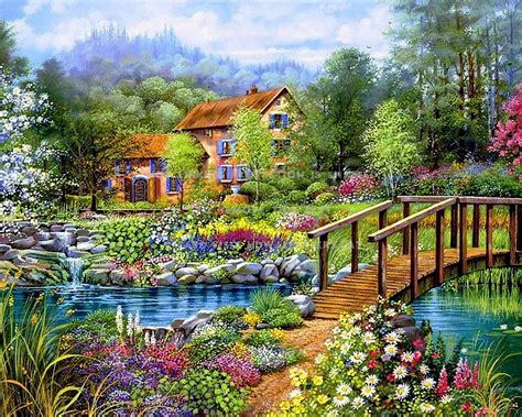 Maybe you would like to learn more about one of these? beautiful cottage flowers paintings lake