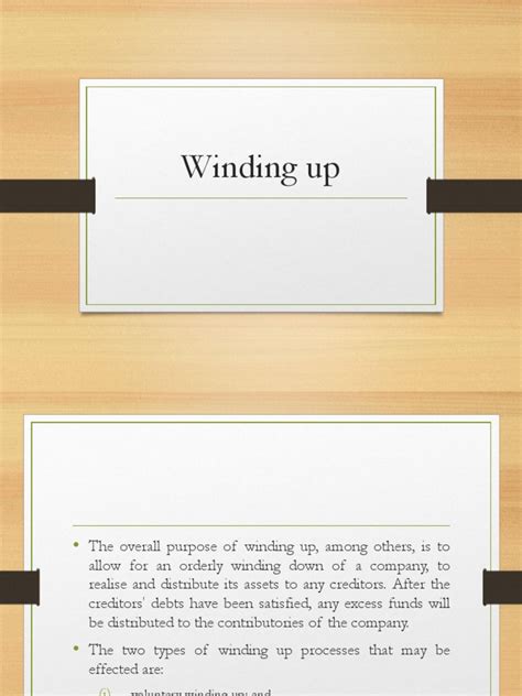 Procedure for voluntary winding up. 233164_12. Winding up -2017.pptx | Liquidation | Liability ...