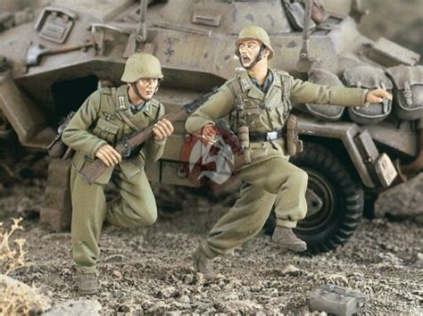 Verlinden 135 Running German Soldiers Dak Afrika Korps Wwii 2