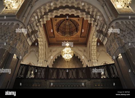 Inside Of The Hassan Ii Mosque In Casablanca Morocco Stock Photo Alamy