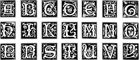 Clipart Decorative Letter Set