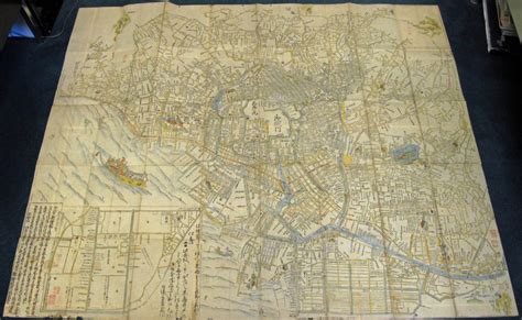 Find the perfect japan edo map stock photo. WOODBLOCK HAND-COLOURED MAP OF TOKYO; JAPAN EIRI EDO OEZU Illustrated Edo | Japanese Hand ...