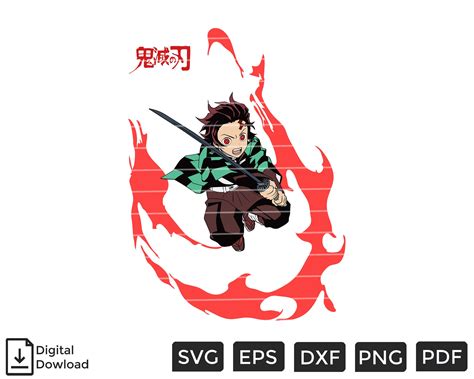 Anime Character Svg Png Graphic Slayer Arts Demon Custom Etsy