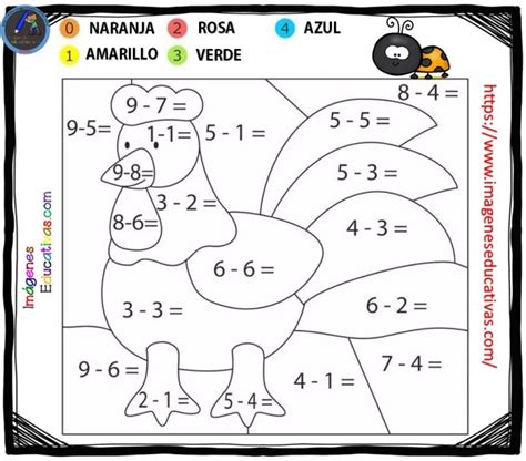 Fichas Colorea Por Sumas Y Restas Aprender Jugando