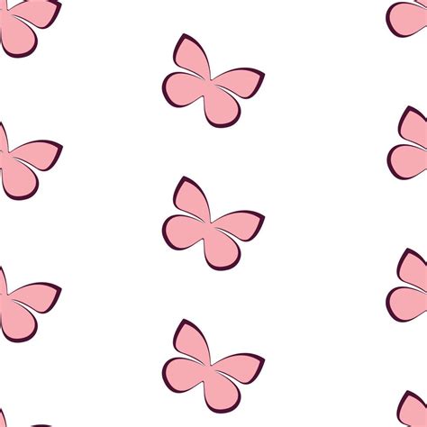 Patrón De Mariposa Rosa Hermosa Y Delicada Opción Para Imprimir