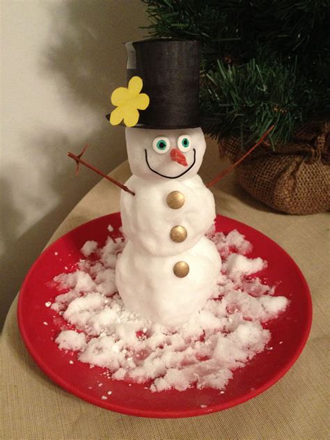 Fun Winter Activity Indoor Snowman Fill A Bowl With Snow Take It